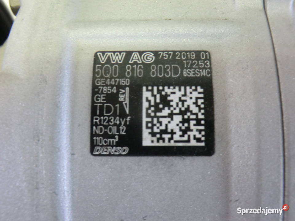 VW TROC Q3 SPRĘŻARKA KLIMATYZACJI 5Q0816803D Krzeszowice