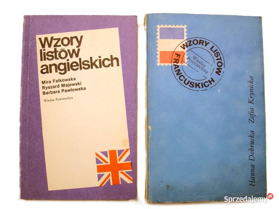 Zestaw Wzory listów angielskich i francuskich 2 Książki do nauki języka obcego Łódź