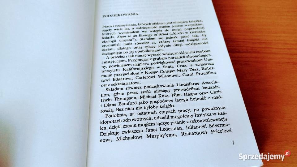 Umysł i przyroda jedność konieczna Gregory pomorskie Gdańsk