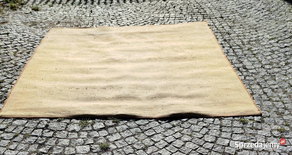 Dywan 250x230 brązowy z wzorami obszyty używany Kraków sprzedam