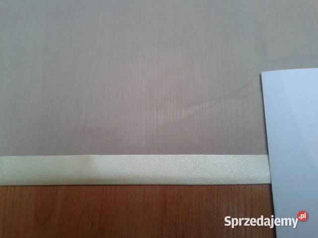 firana gotowa woal krem z lamówką 140 x 500 dolnośląskie Wrocław
