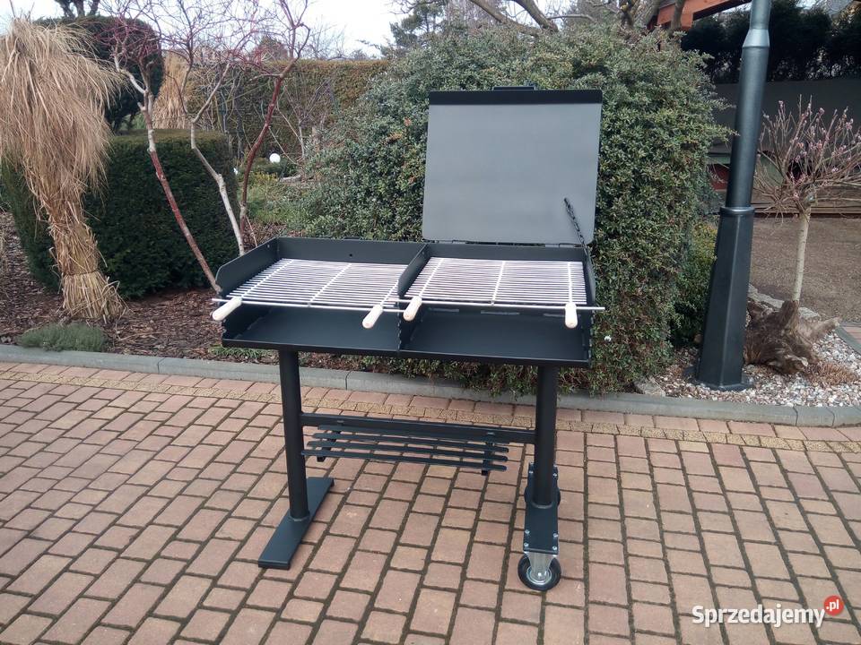 Gastronomiczny grill DWUKOMOROWY blacha 4 mm Damasławek