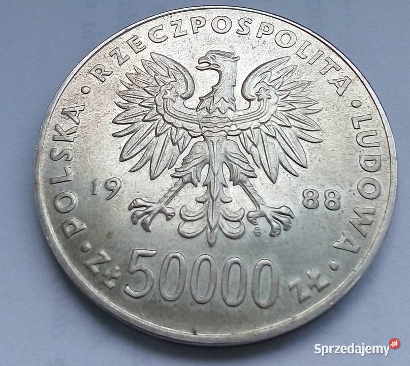 POLSKA50000 ZL1988 rSREBRO 750JÓZEF PIŁSUDSKI Legionowo