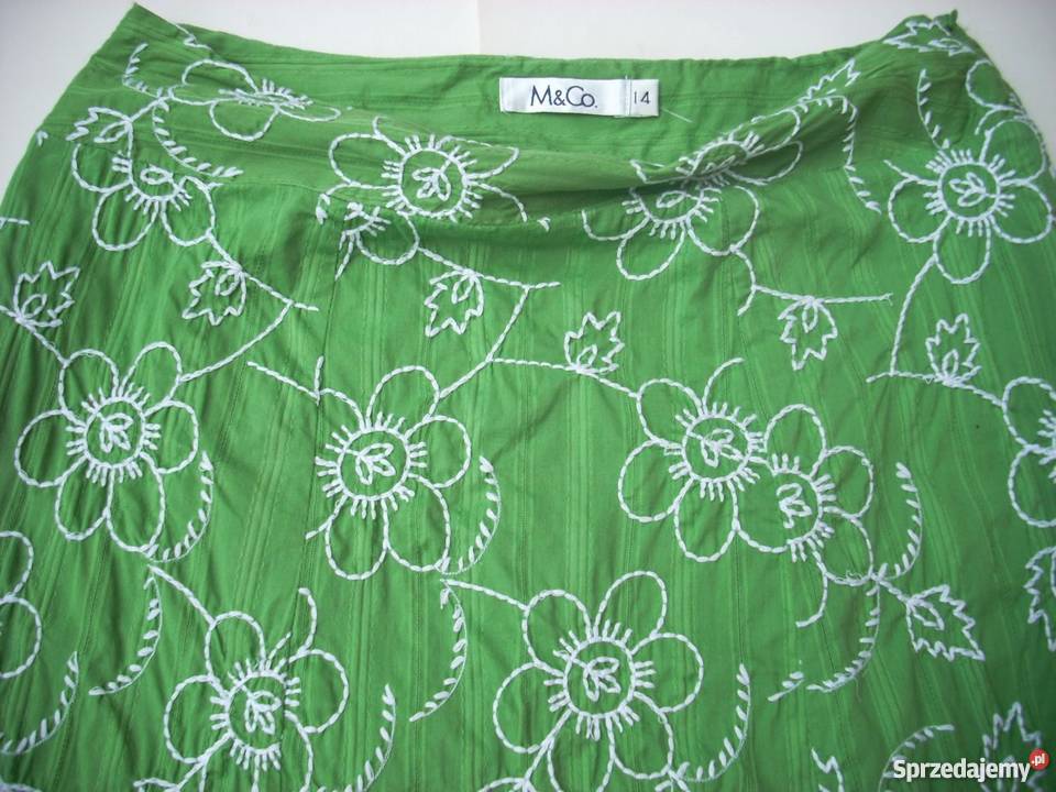 MCo Spódnica Hafty Bawełna Super 42 XL biały