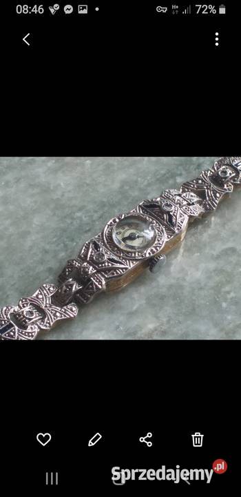 Złoty zegarek z diamentami i szafirami Szczecin