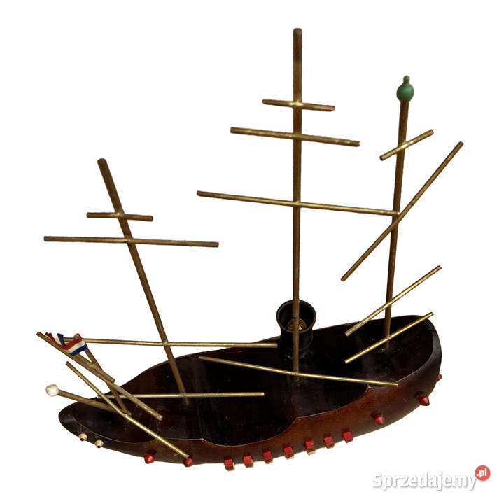 Drewniana lampka nocna stołowa w kształcie