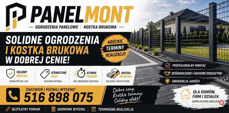 Ogrodzenia panelowe Drobne prace brukarskie