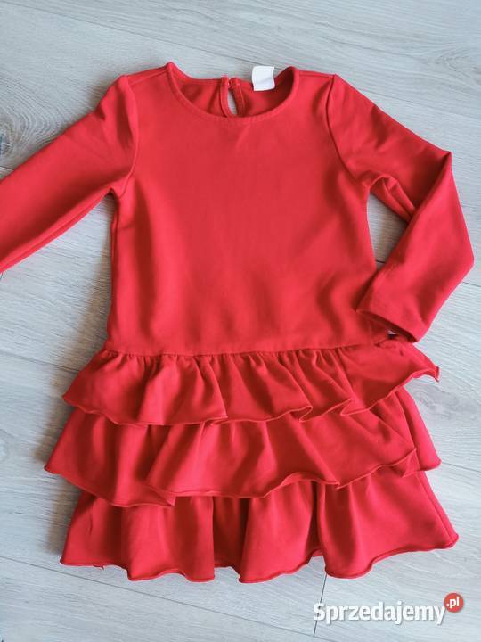 Sukienka dziewczęca na długi rękaw z falbankami Płock