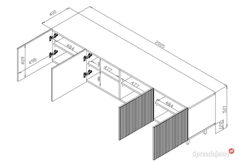 PAFOS szafka RTV 200 biała czarna Rzeszów sprzedam