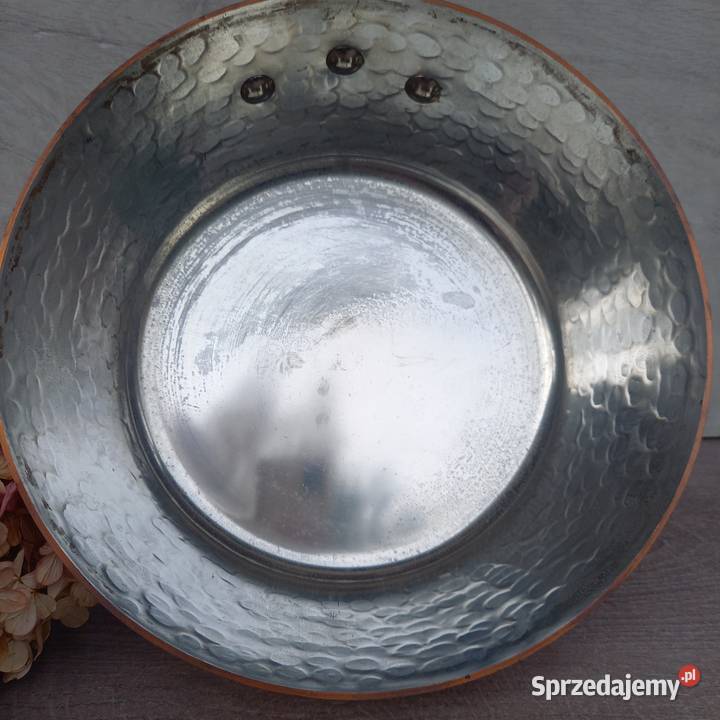 Profesjonalna miedziana patelnia stożkowa poj 3 sprzedam