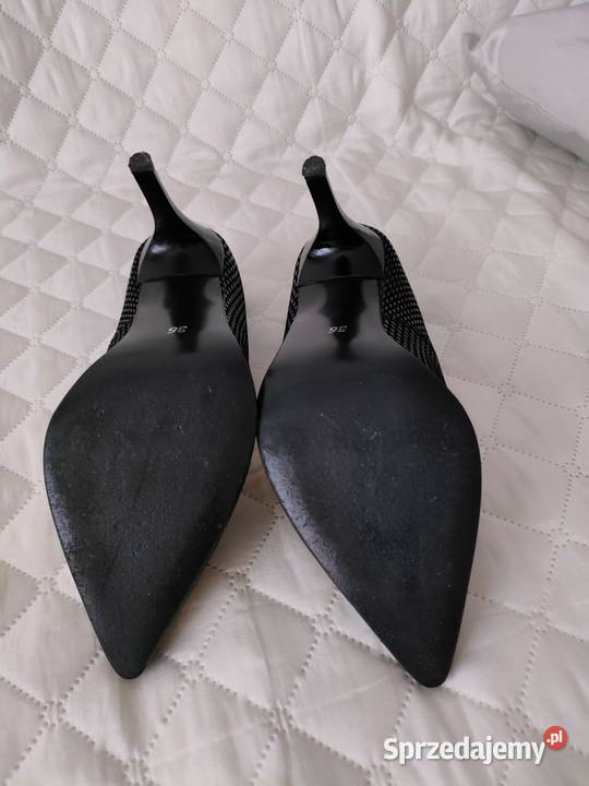 Czółenka na obcasie czarne rozmiar 36 Warszawa sprzedam