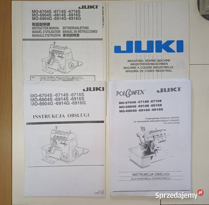 Overlock JUKI MO6904S Pozostałe