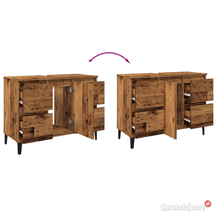 Szafka pod umywalkę stare drewno 80x33x60 Warszawa