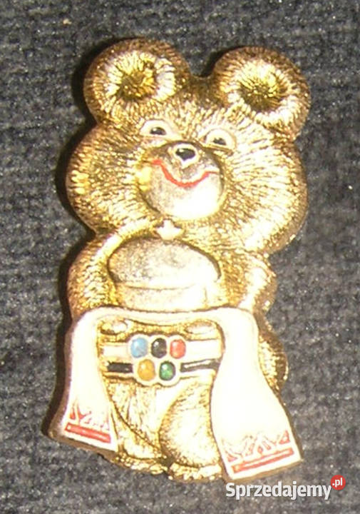 przypinka miś Misza ZSRR olimpiada w Moskwie Bartków