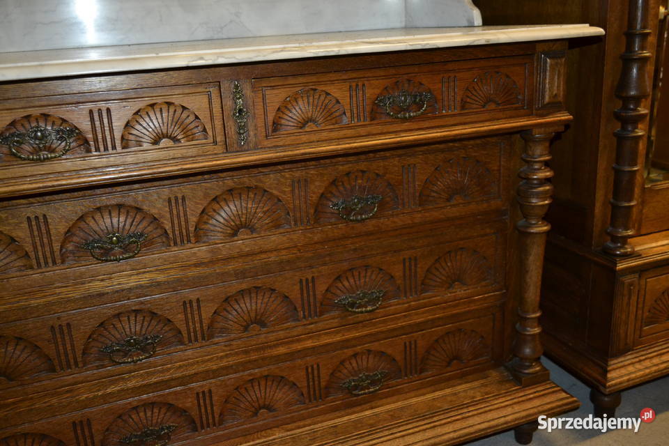 toaletka neorenesansowa 1900 dąb