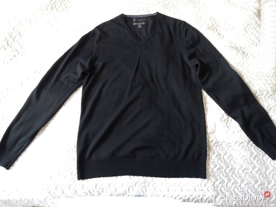 Sweter Męski Wełniany 100 Wełna Merino Fine Łomża