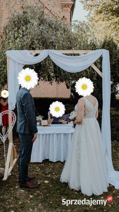 Portal ścianka brama ślubna ogrodowa drewniana Poznań