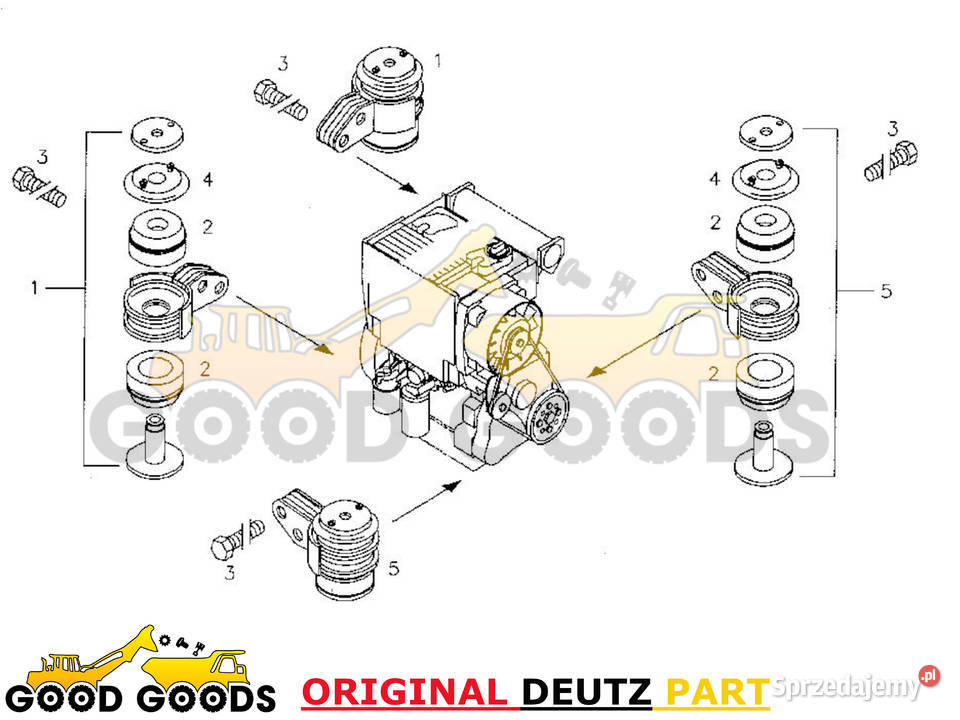 DEUTZ PODUSZKA SILNIKA 02249777 F3L1011 F3L2011 mazowieckie Władysławów