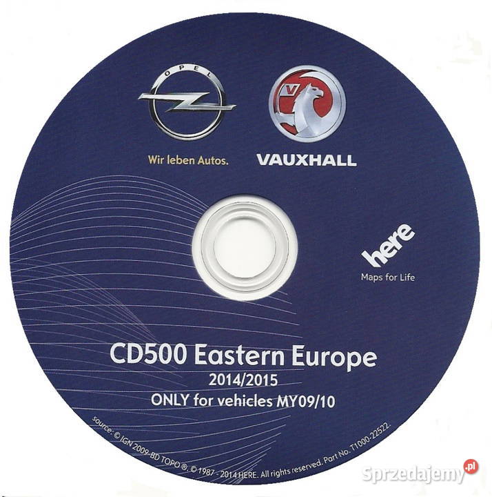 Płyta mapy 20122015 CD500 do Opel Chevrolet Kłodawa