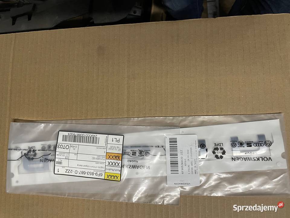 SEAT ARONA Napis naklejka emblemat 6F9853687D2ZZ osobowe Czarny Dunajec