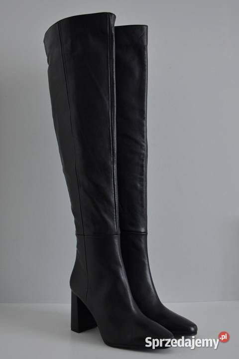 Pełne KOBIECEGO WDZIĘKU kozaki ZARA zakrywające skóra Białystok