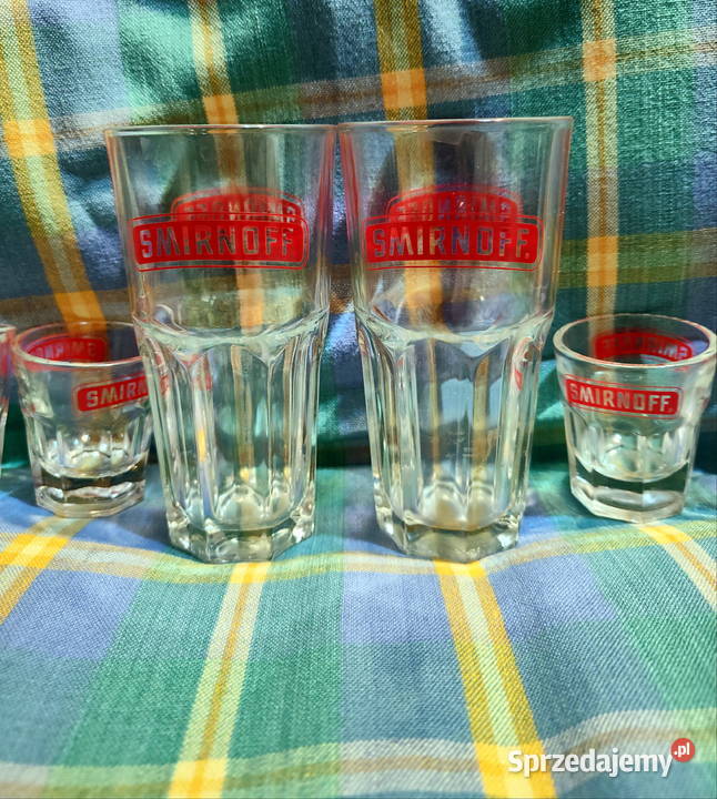 Vintage Kultowe kieliszki i szklanki Smirnoff z lubelskie Lublin sprzedam