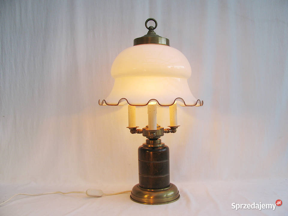 Lampka mosiądz Falbanka Vintage II Szczecinek sprzedam