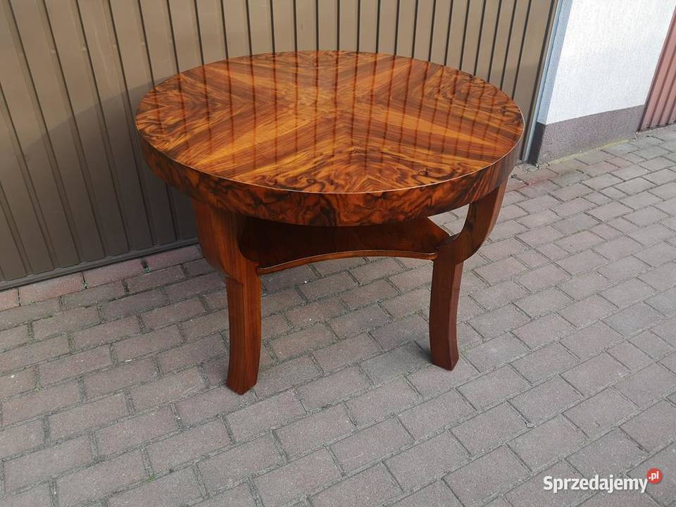 Stolik ArtDeco Orzech 94 Politura Antyk Stary Swarzędz