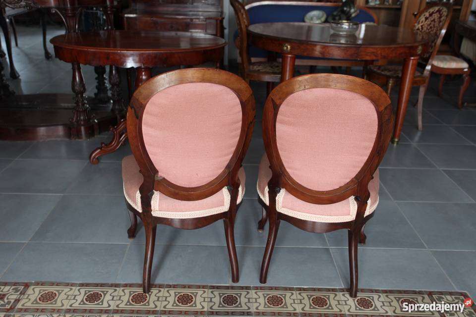 Dwa krzesła ludwikowskie Antyki 0297 Nieżywięć