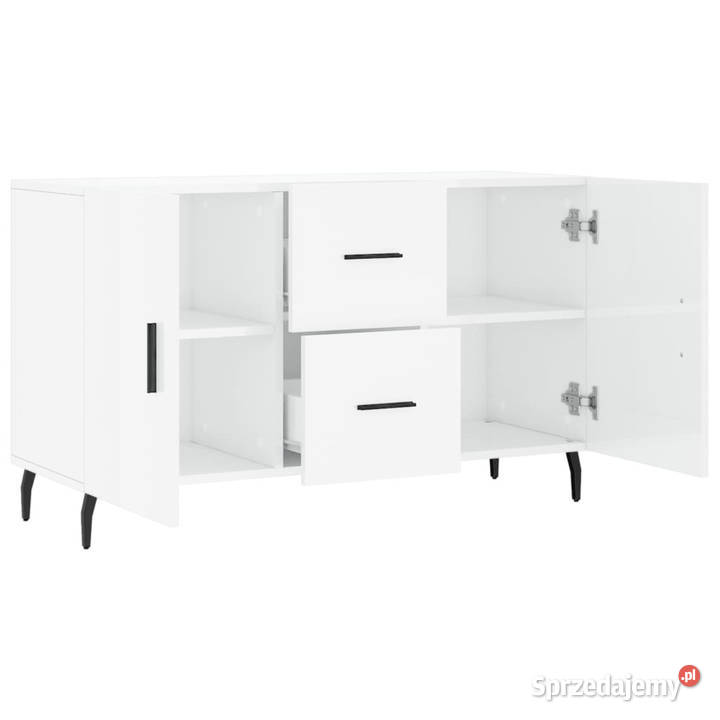 Komoda biała z połyskiem 100x36x60 materiał Warszawa