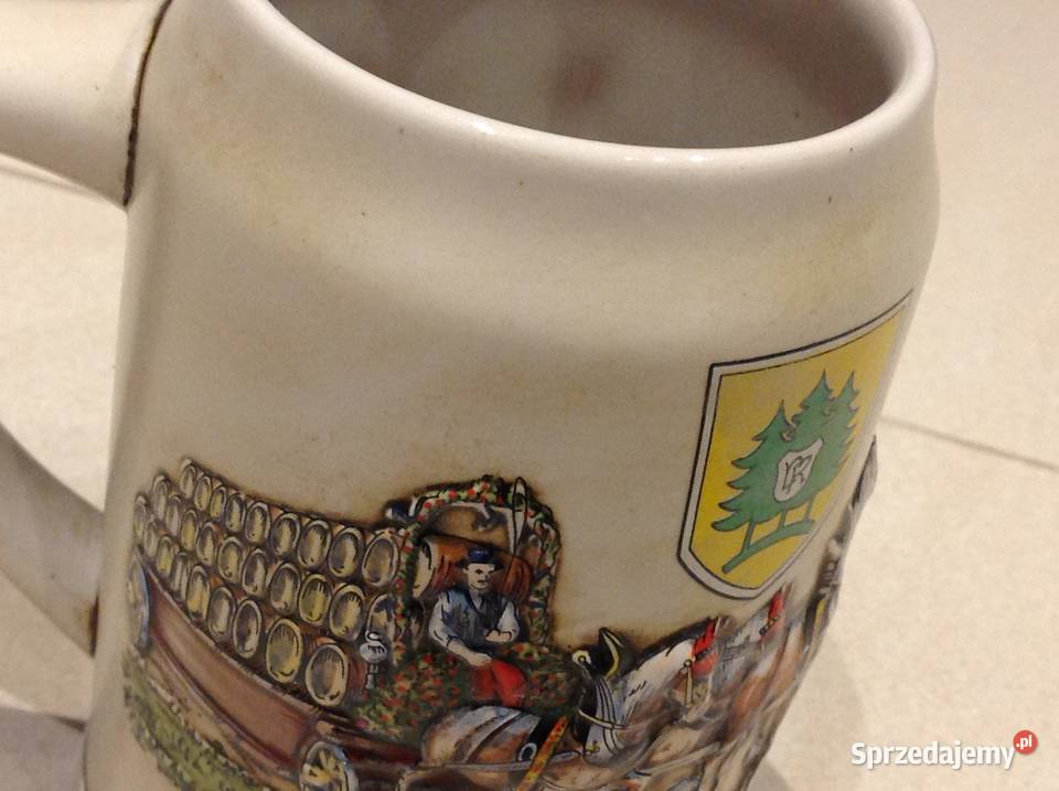 Kufel do Piwa Ceramiczny Obraz 3D Sygnowany Nowa Sól sprzedam