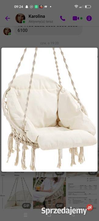 Fotel wiszący Łowicz