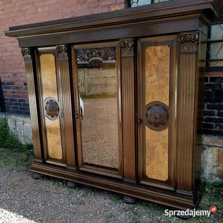 Elegancka witryna biblioteka ok 1920r antyk Wałbrzych