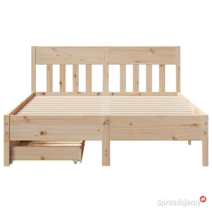 Rama łóżka bez materaca lite drewno sosnowe 81cm Warszawa
