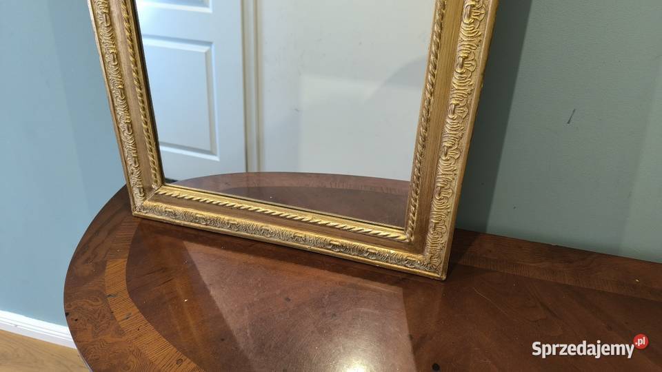 Piękne drewniane lustro rzeźbione Łódź