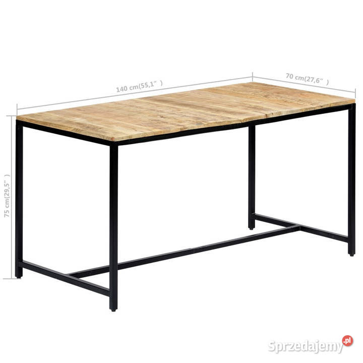 Stół jadalniany 140 x 70 x 75 lite surowe drewno mazowieckie sprzedam