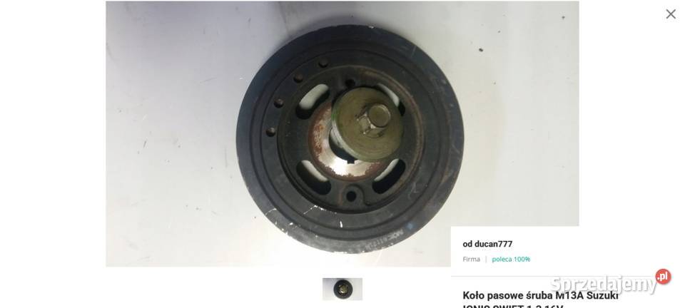 Koło pasowe śruba M13A Suzuki IGNIS SWIFT 13 16V Jelcz-Laskowice