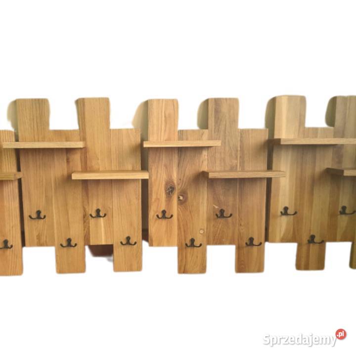 Wieszak drewniany loft wiszący na ścianę na Pszczyna