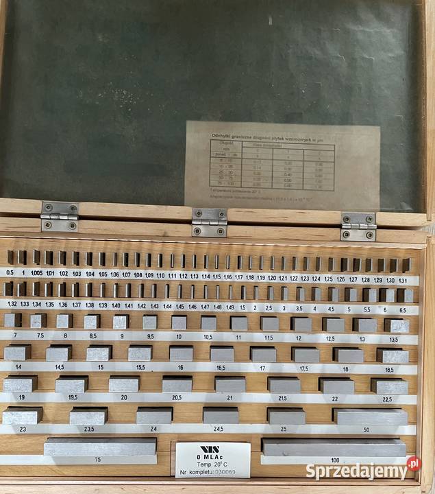 Płytki wzorcowe MLAc VIS zestaw 103 Czarnożyły