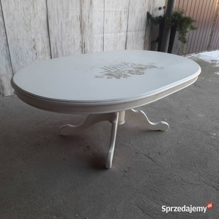 Stolik ława stylowy kawowy okolicznościowy biały Byczyna