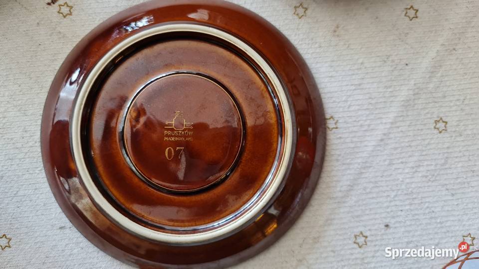 Pruszków Porcelit filiżanki Design PRL odcienie brązowego Katowice sprzedam