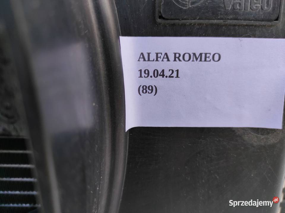 CHŁODNICA WODY WENTYLATOR ALFA ROMEO 147 937 3D Układ chłodzenia wielkopolskie Nowy Tomyśl
