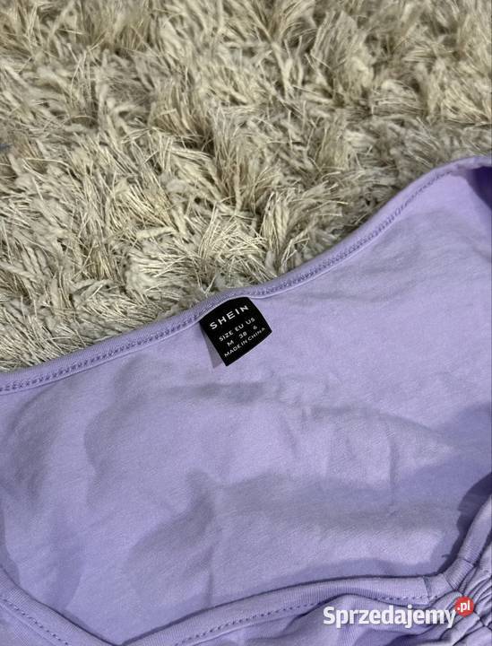 Fioletowa sukienka marszczona cut out mini dress podkarpackie