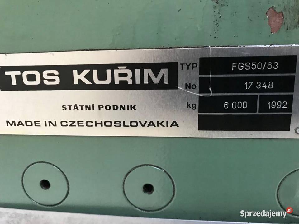 Frezarka TOS FGS 5063 Produkcja Pleszew