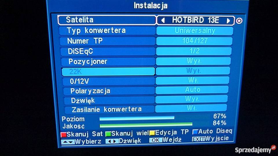 Dekoder SAT analogowy pilot