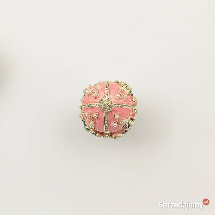 Jajko jajo faberge pojemniki szkatułka różowe Szkatułki i pudełeczka