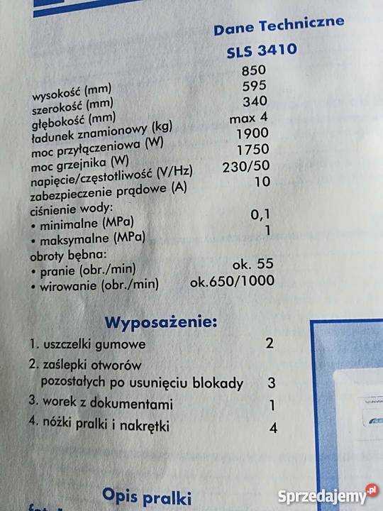 Sprawna pralka Polar 4 wąska 34 możliwy Warszawa
