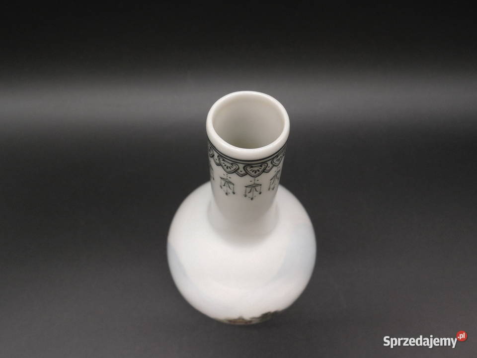 Chiński wazonwazonik Jingdezhen Pejzaż z pagodą Raszków sprzedam