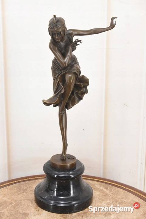 Rzeźba w Stylu Demetre Chiparus Tancerka Figura Kraków
