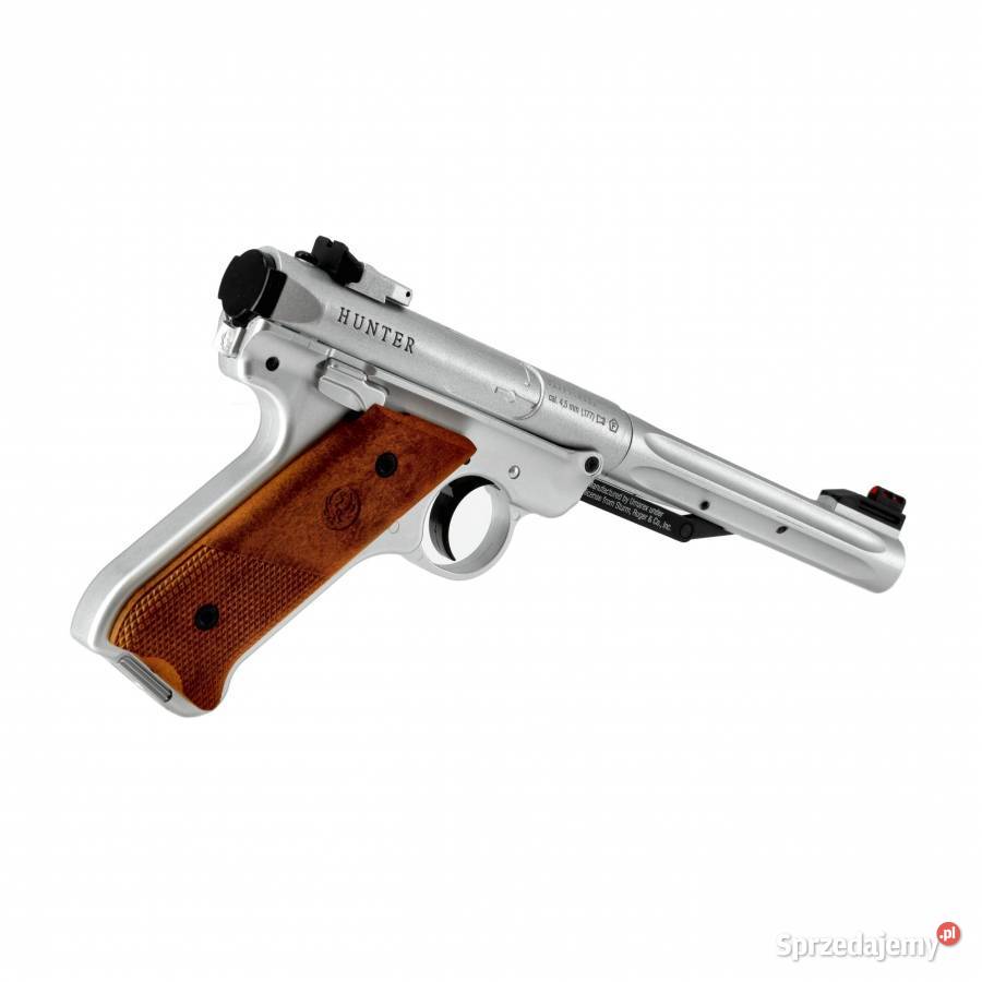 Pistolet wiatrówka Ruger Mark IV 45 mm srebrny Trzcianka